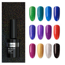 Load image into Gallery viewer, Rainbow Glitter Gel Polish