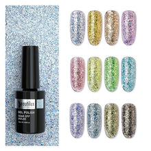 Load image into Gallery viewer, Diamond Rainbow Glitter Gel Polish