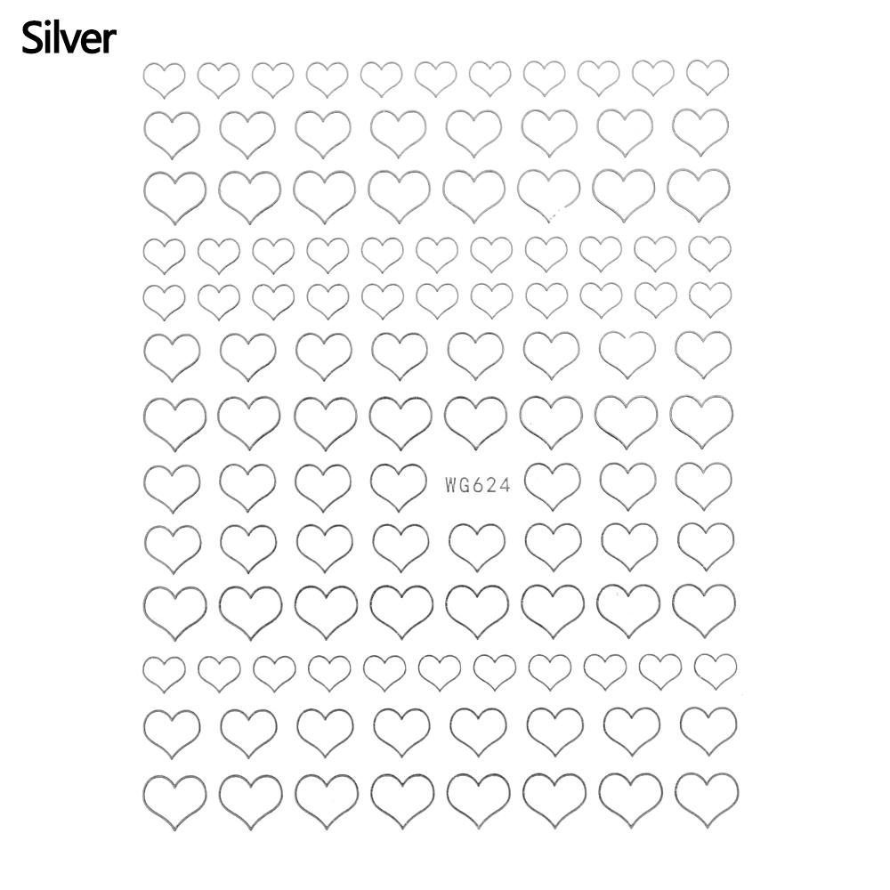 Metallic Heart Stickers