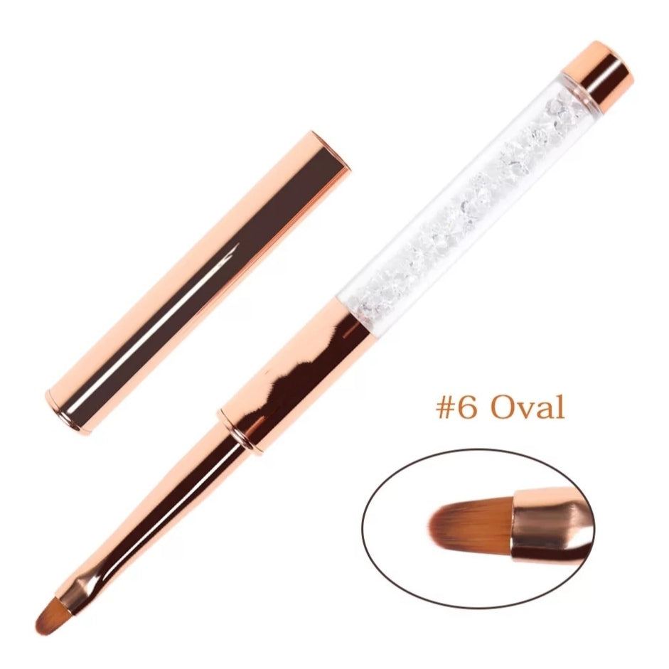 Gel Brush Rose Gold Crystal