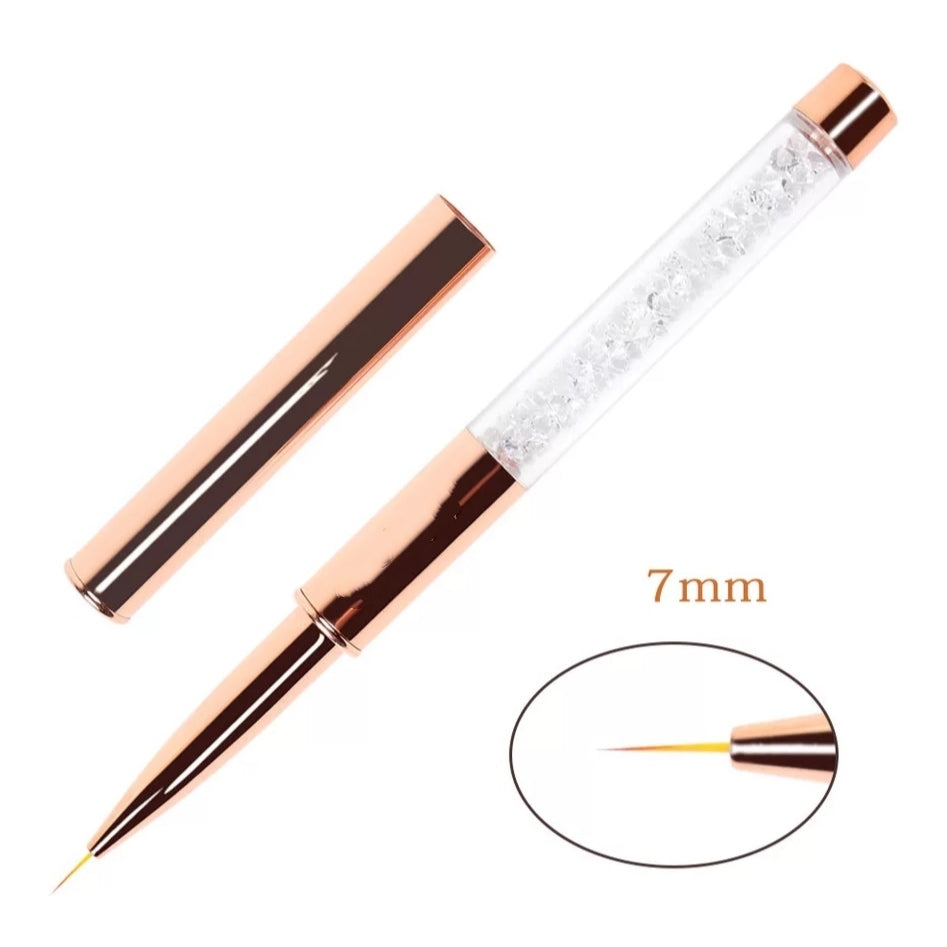 Liner Brush 7mm Brush Rose Gold Crystal